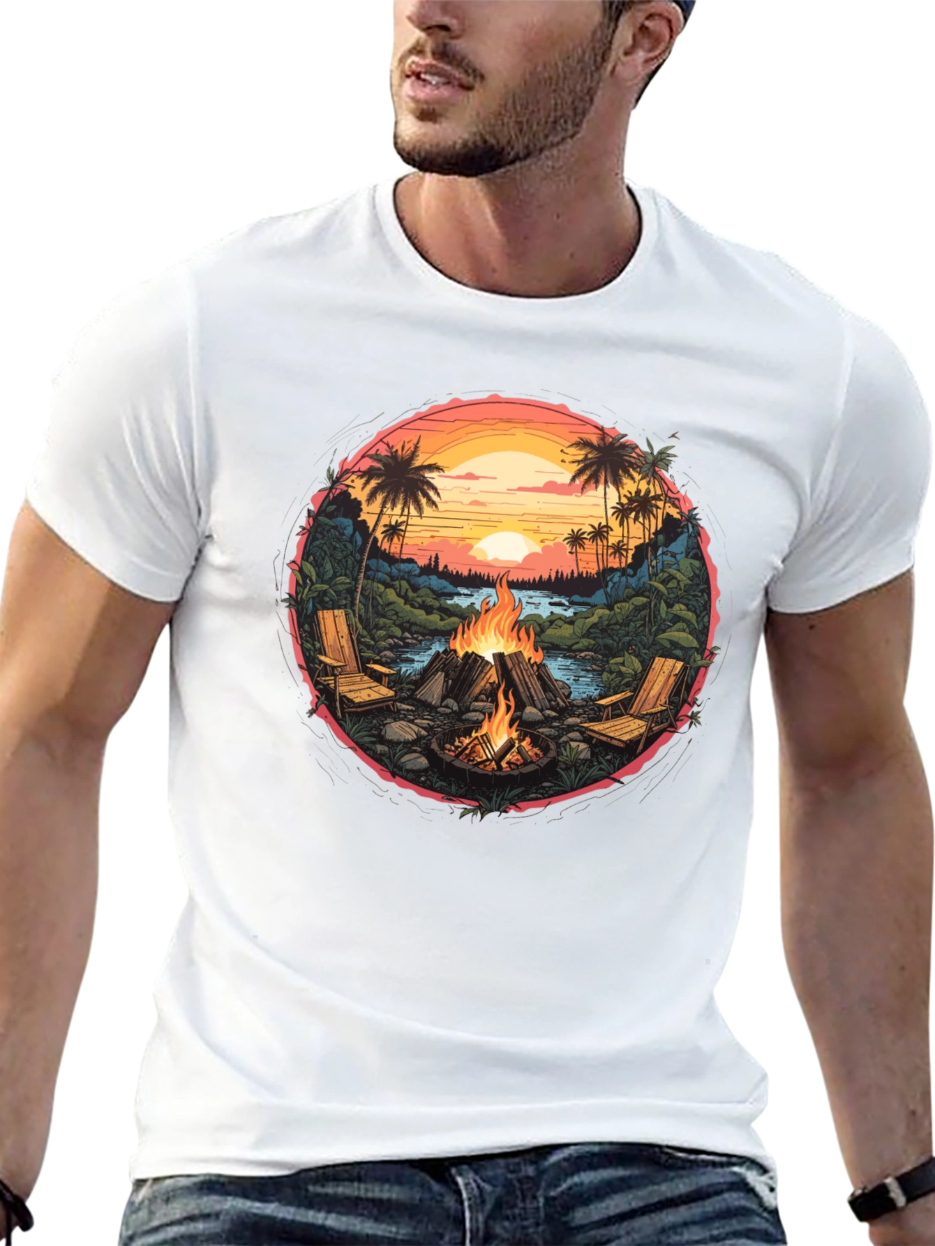 Campfire Beach Graphic Tee