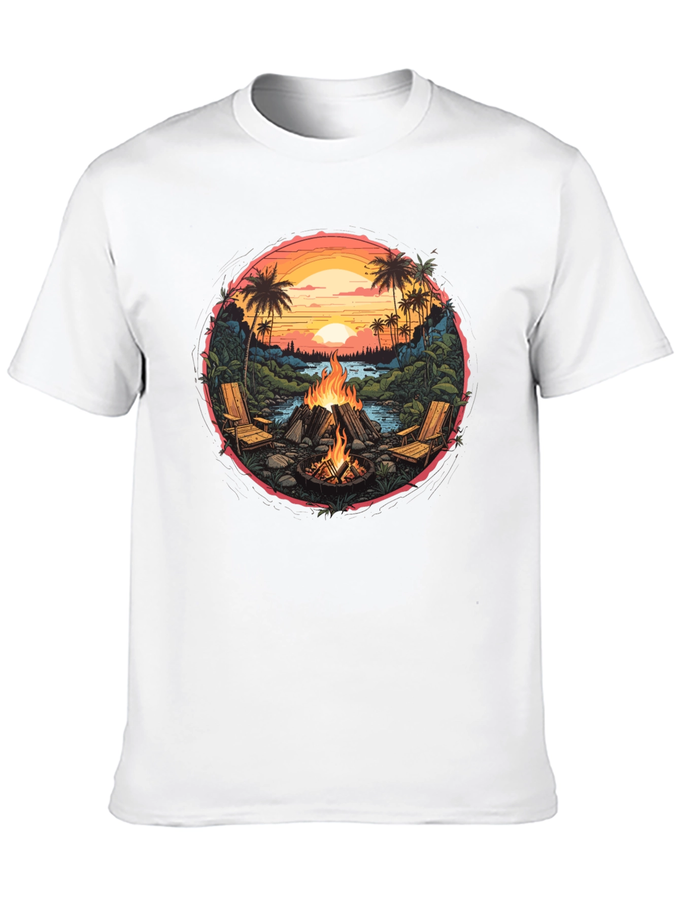 Campfire Beach Graphic Tee