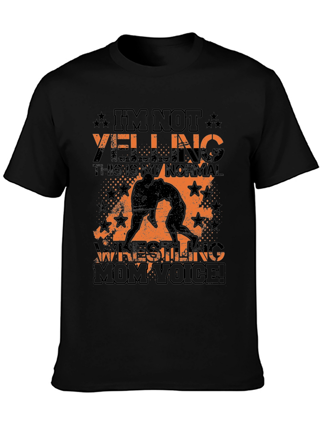 Wrestling Mom Voice T-Shirt - Black Graphic Tee
