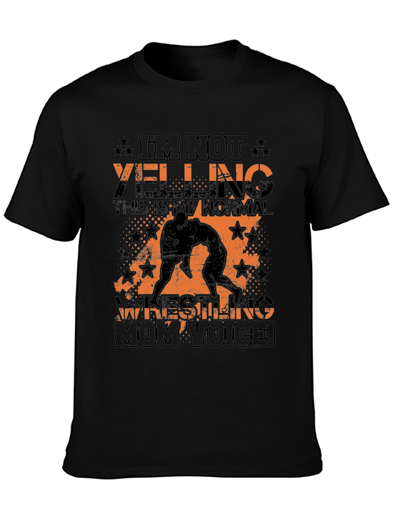 Wrestling Mom Voice T-Shirt - Black Graphic Tee