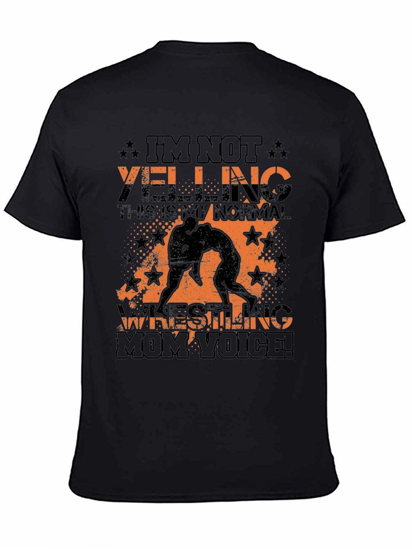 Wrestling Mom Voice T-Shirt - Black Graphic Tee