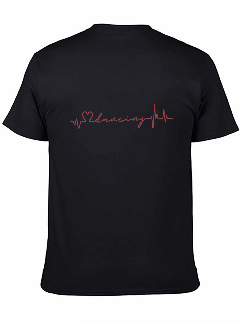 Dancing Heartbeat T-Shirt - Black Cotton Tee