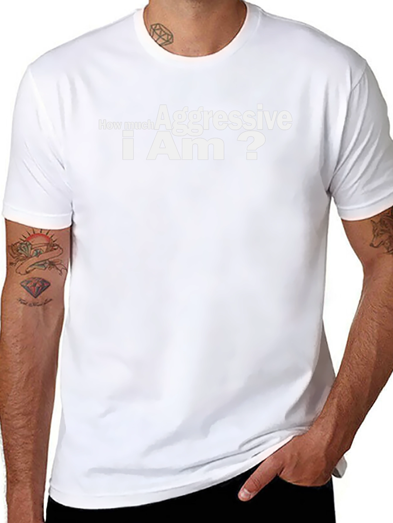 Aggressive? Black T-Shirt - Sarcastic Humor Tee