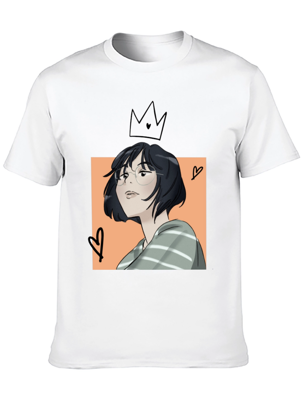 Anime Girl Black T-Shirt