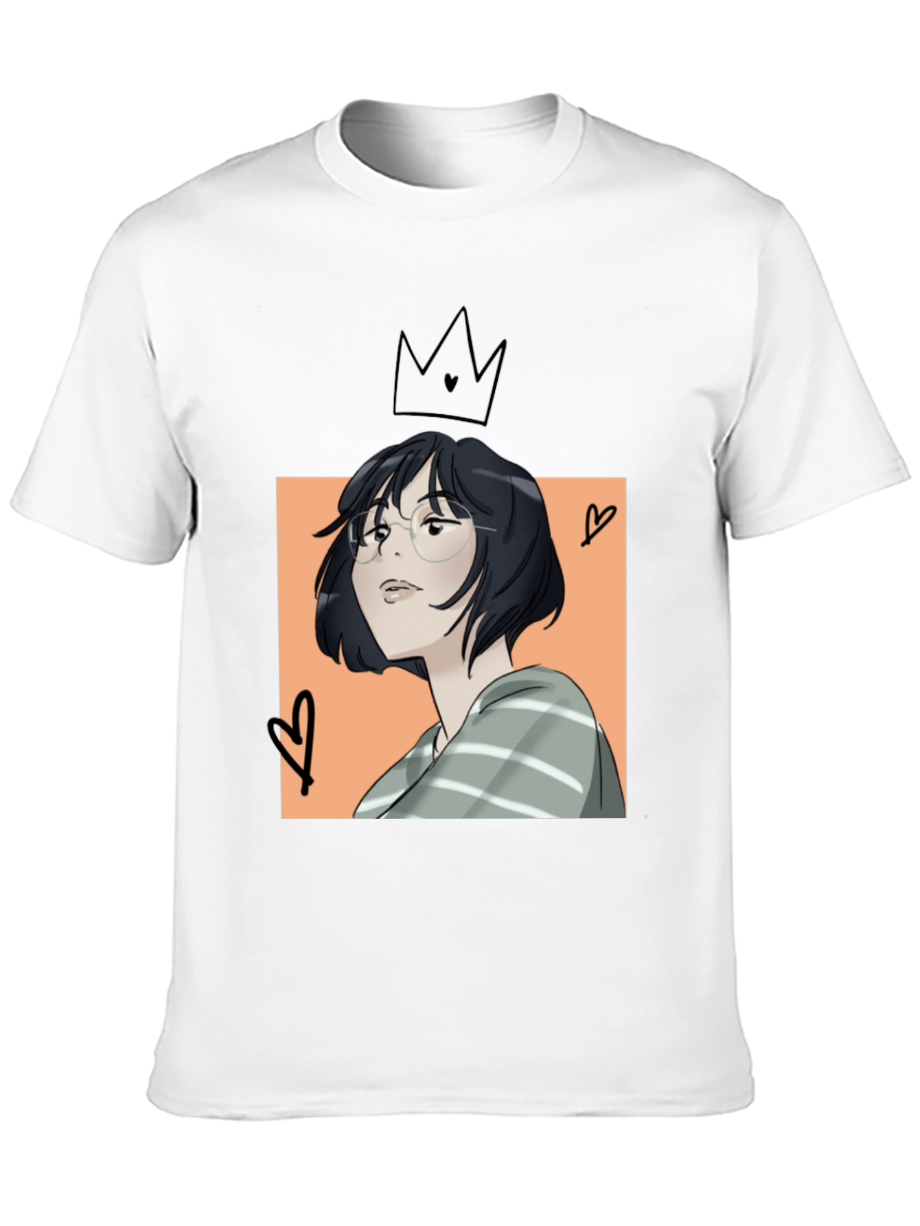 Anime Girl Black T-Shirt