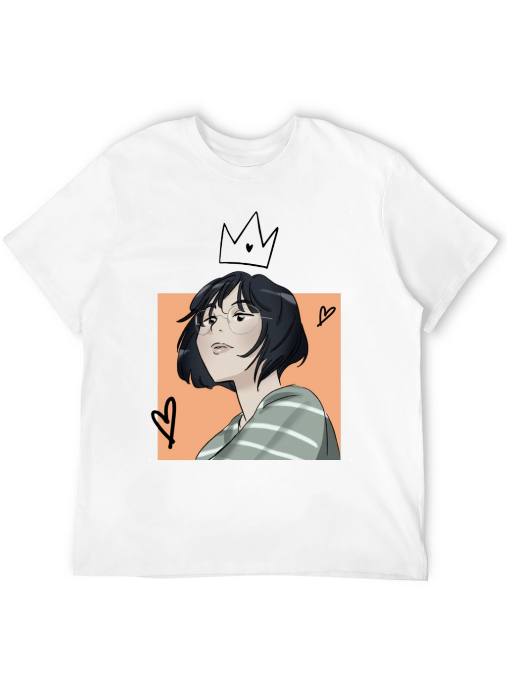 Anime Girl Black T-Shirt