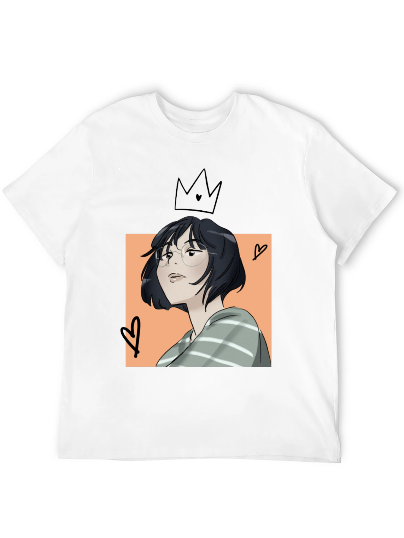 Anime Girl Black T-Shirt