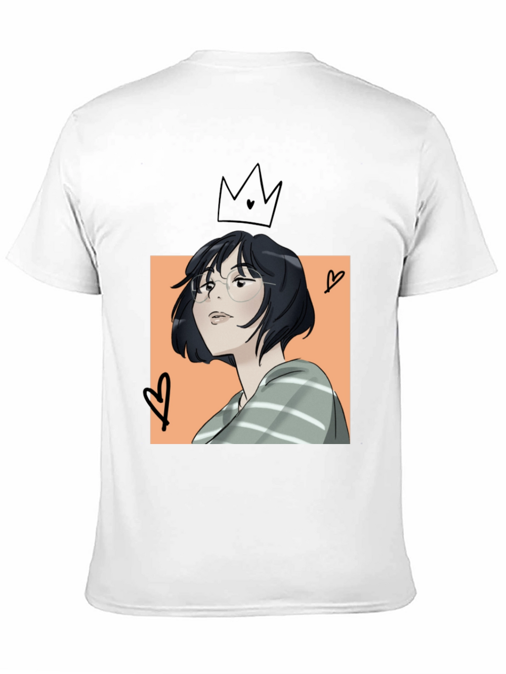 Anime Girl Black T-Shirt