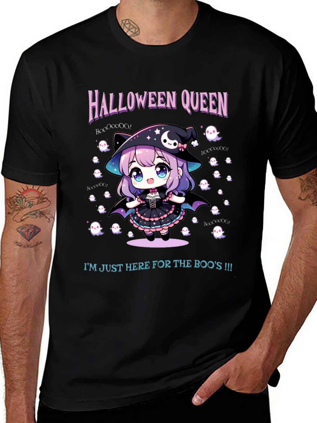 Halloween Queen Tee - Cute Anime Witch