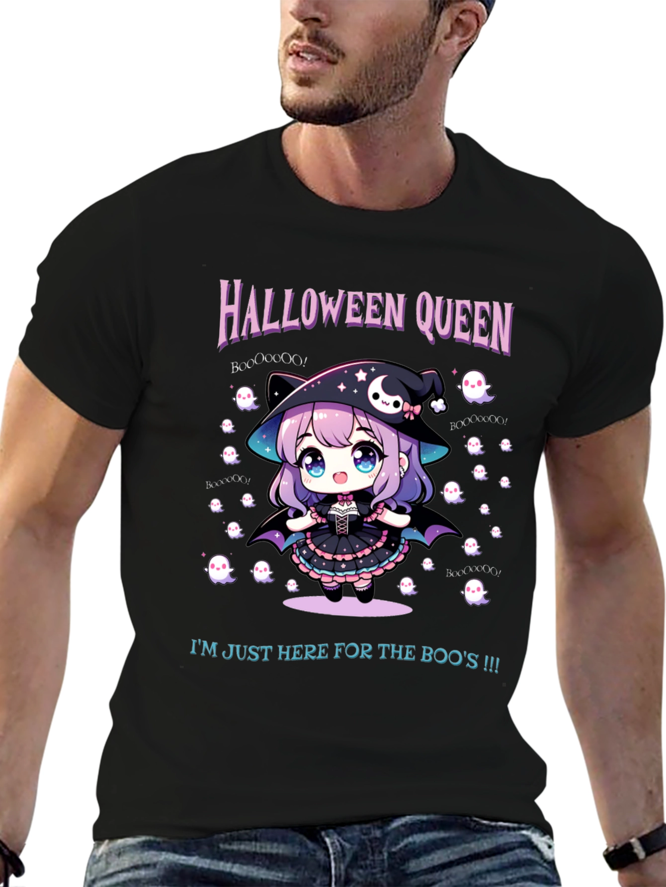Halloween Queen Tee - Cute Anime Witch