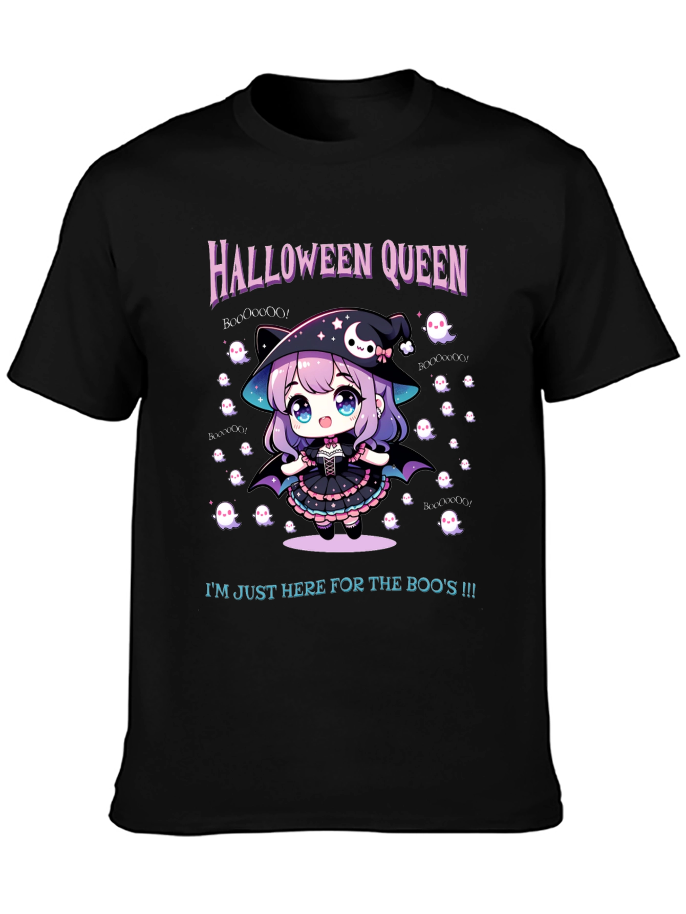 Halloween Queen Tee - Cute Anime Witch