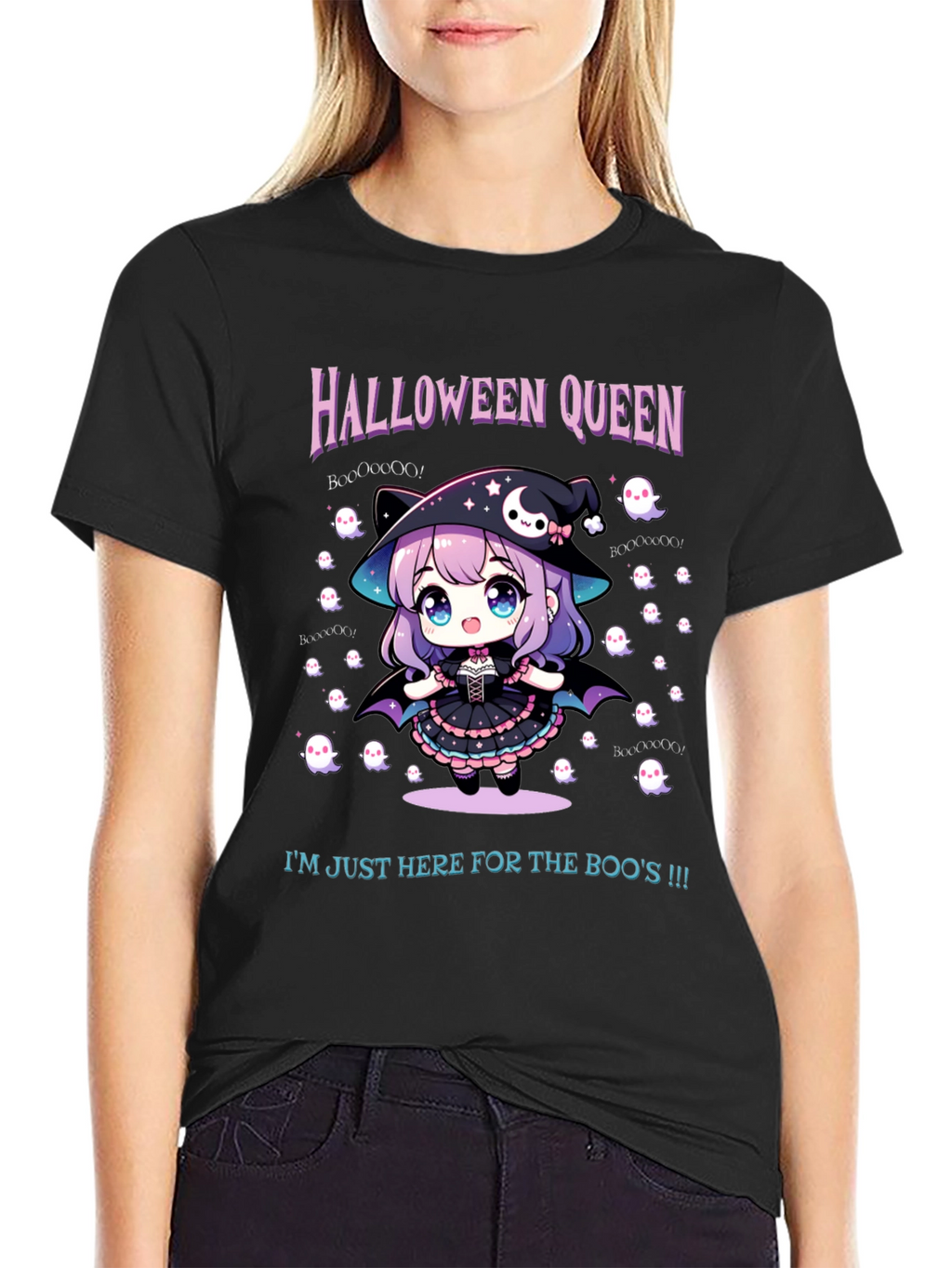 Halloween Queen Tee - Cute Anime Witch
