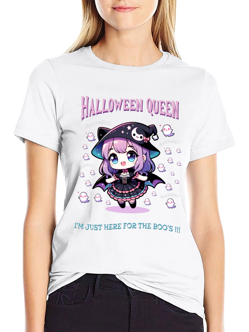 Halloween Queen Tee - Cute Anime Witch