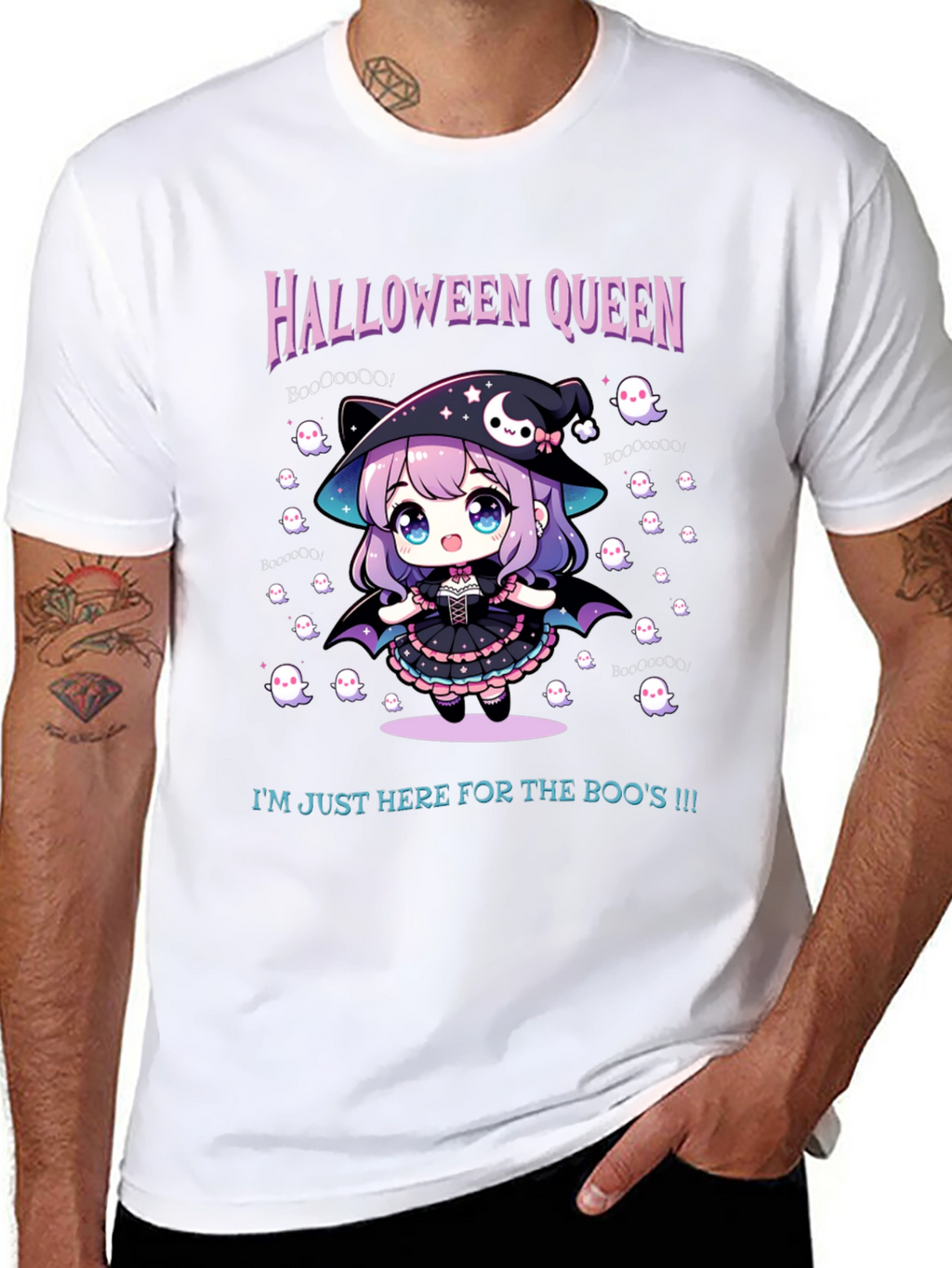 Halloween Queen Tee - Cute Anime Witch