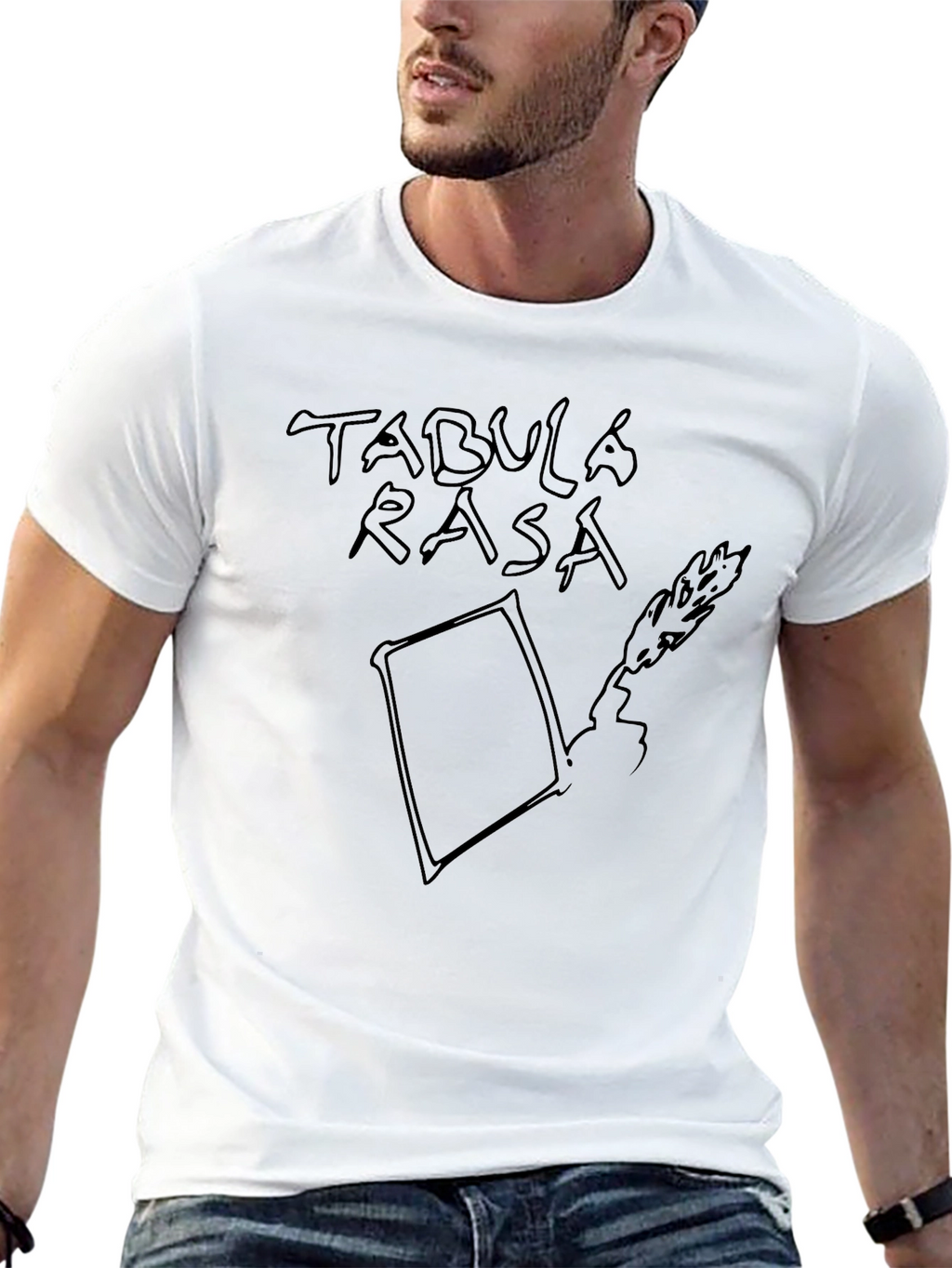 Tabula Rasa Black Graphic Tee - Conceptual Design