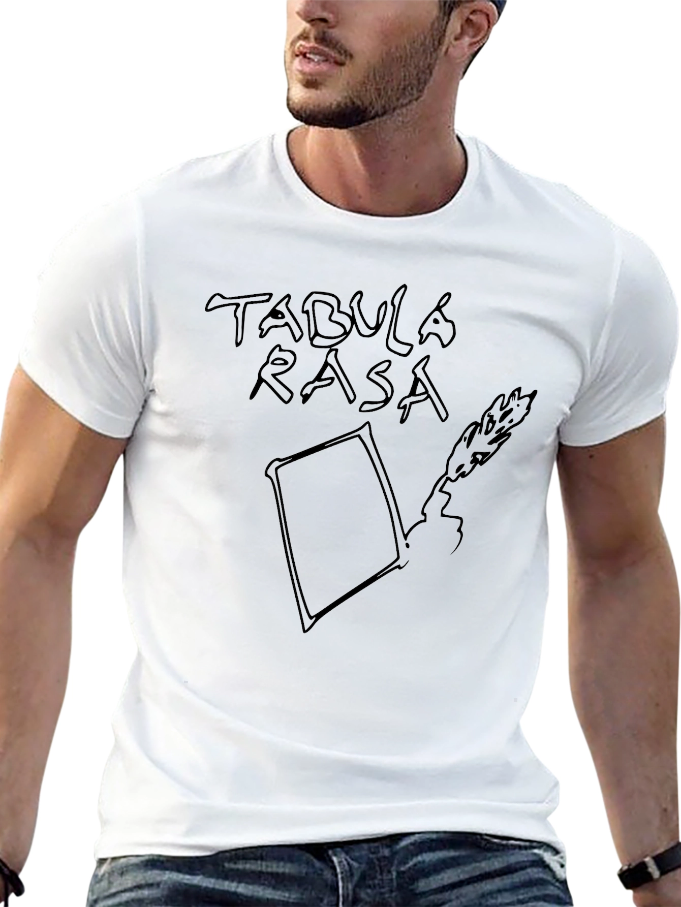 Tabula Rasa Black Graphic Tee - Conceptual Design