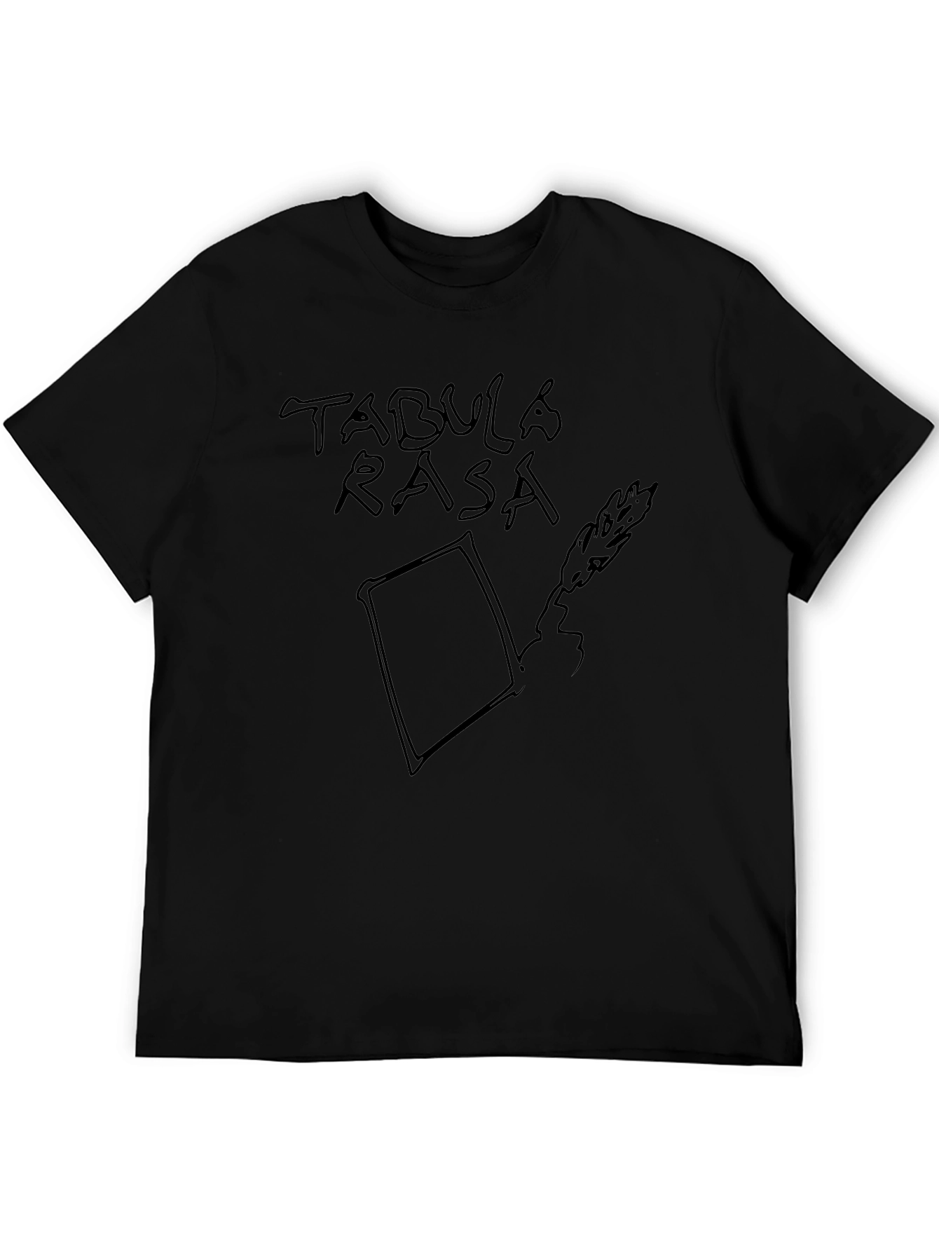 Tabula Rasa Black Graphic Tee - Conceptual Design