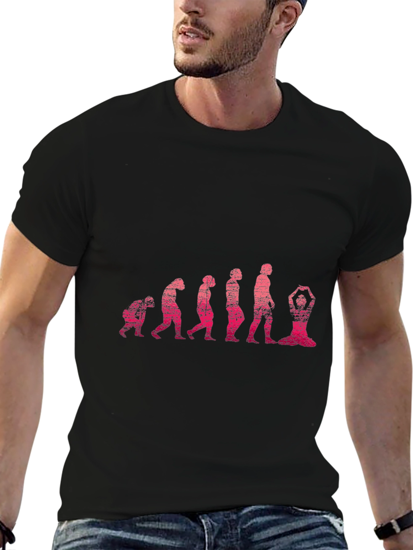 Yoga Evolution Graphic Tee - Mens Black T-Shirt