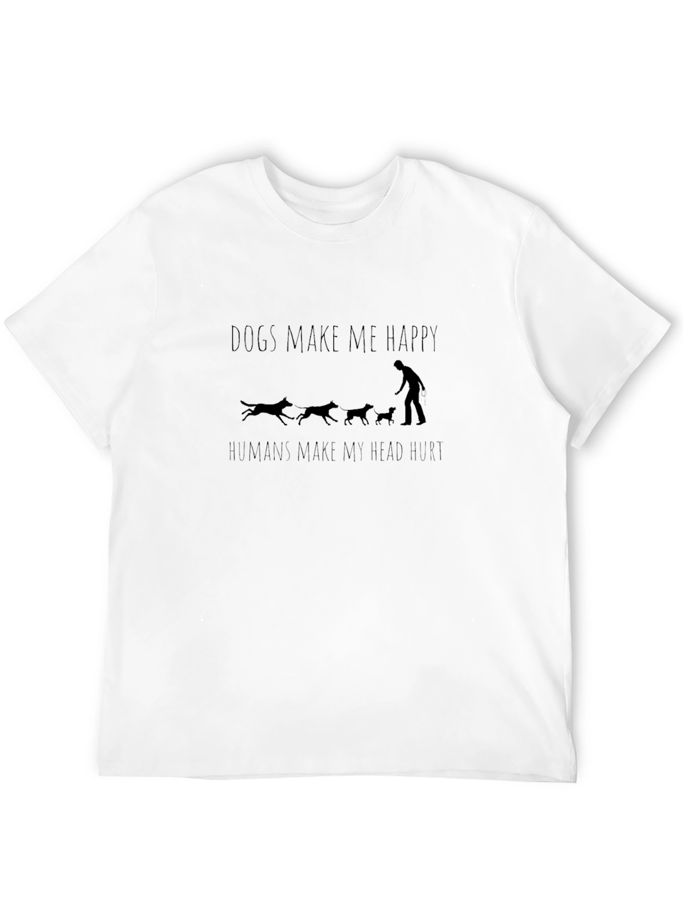 Dogs Make Me Happy Graphic Tee