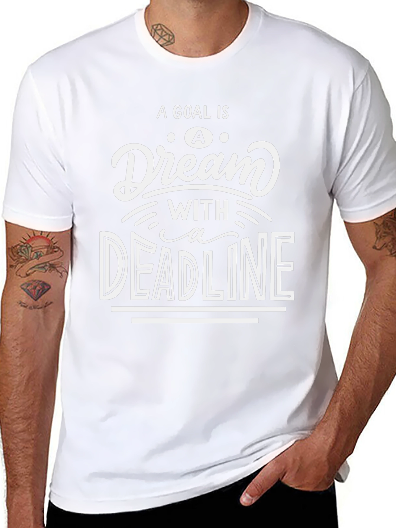 Goal Dream Deadline Graphic Tee - Motivational Shirt