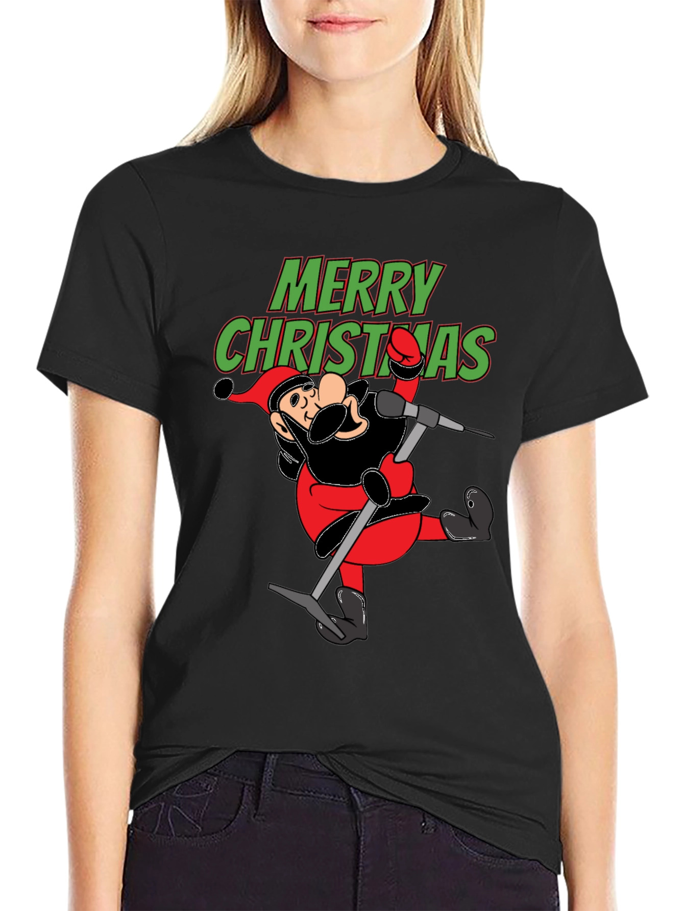 Merry Christmas Cartoon Santa T-Shirt