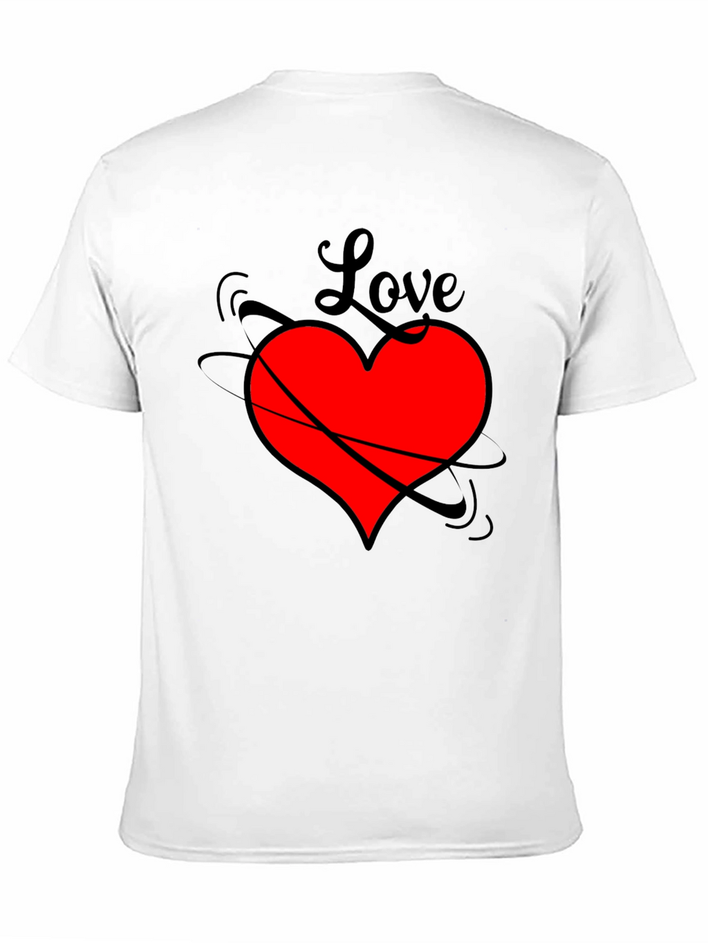 Love Heart Black T-Shirt - Stylish Graphic Tee