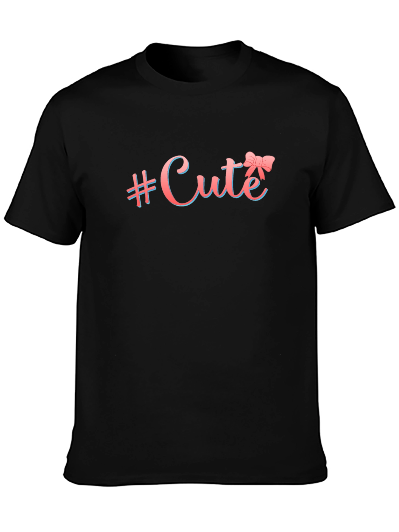 Cute Hashtag Bow T-Shirt - Trendy Casual Tee