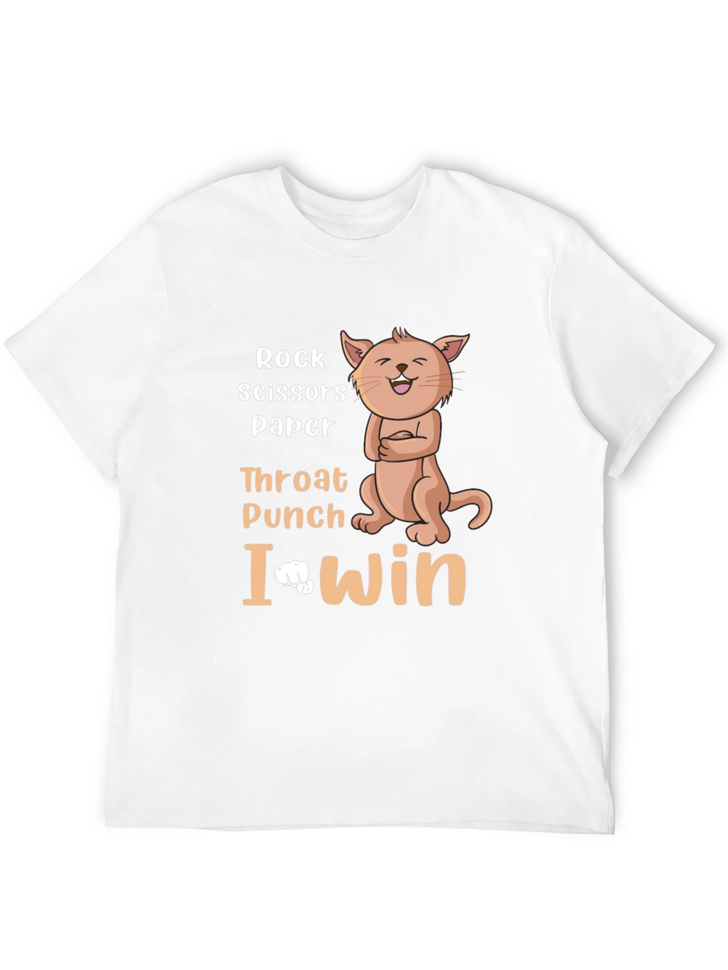 Rock Paper Scissors Funny Cat Graphic T-Shirt