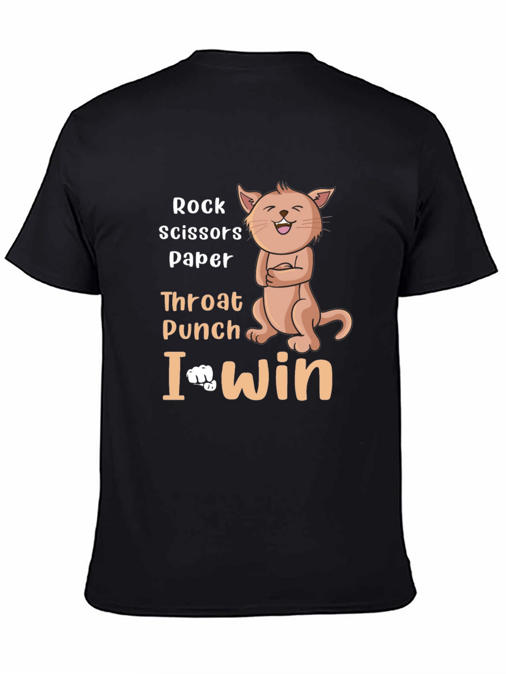 Rock Paper Scissors Funny Cat Graphic T-Shirt