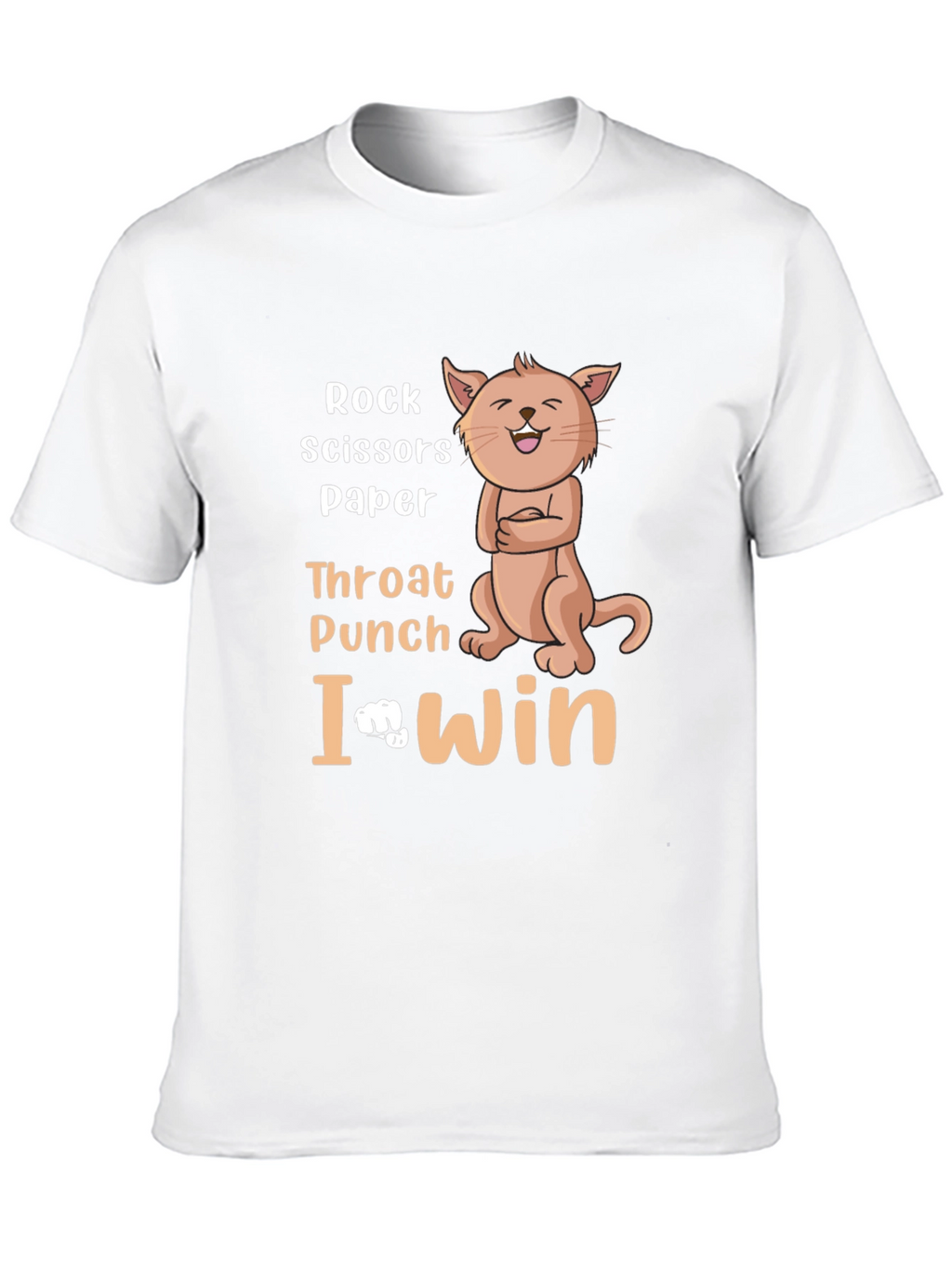 Rock Paper Scissors Funny Cat Graphic T-Shirt