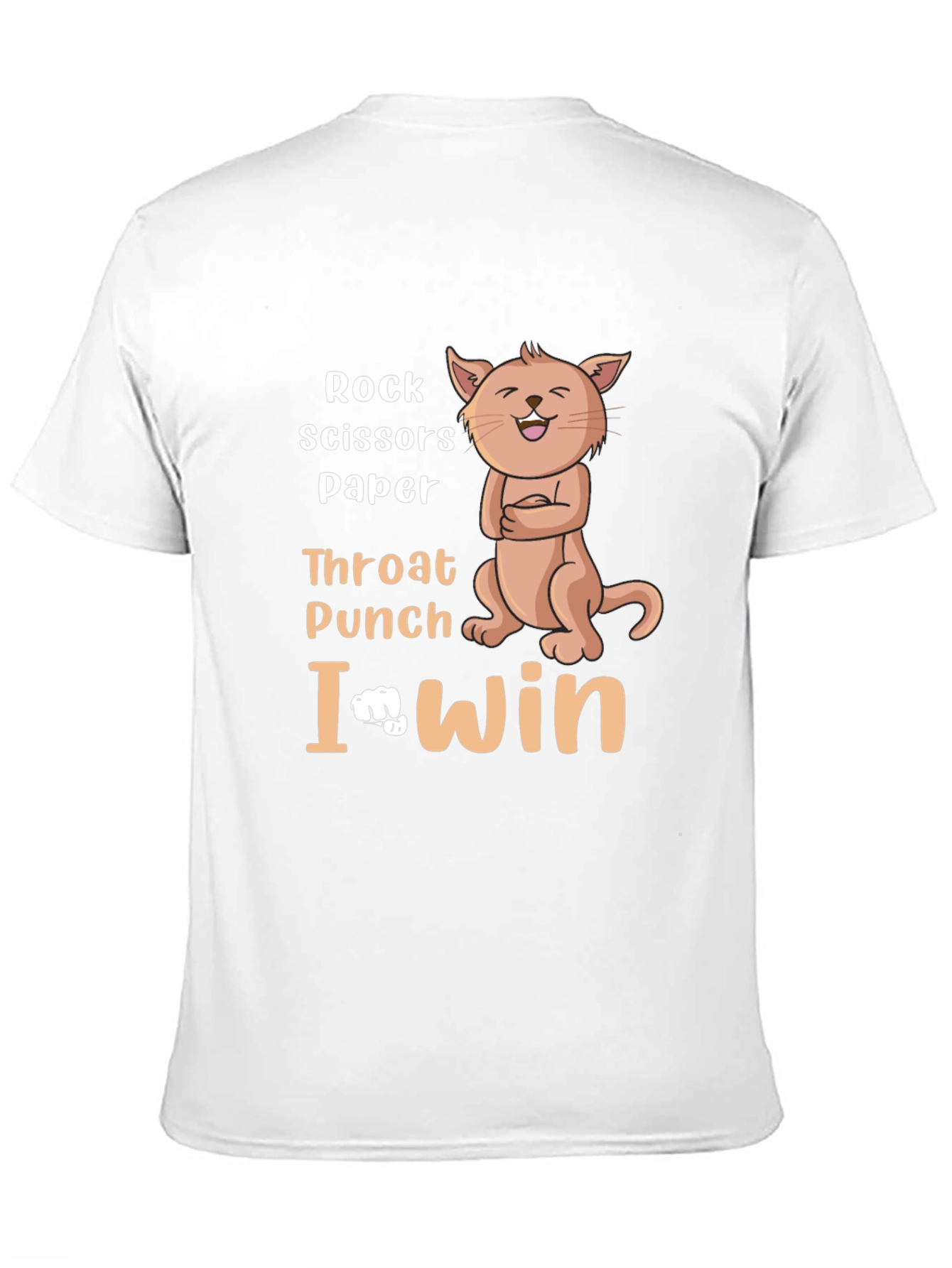 Rock Paper Scissors Funny Cat Graphic T-Shirt