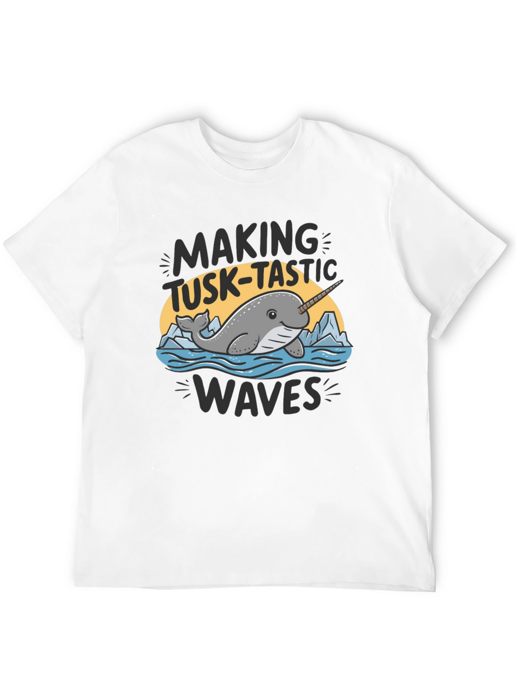 Narwhal Tusk-Tastic Waves Graphic Tee