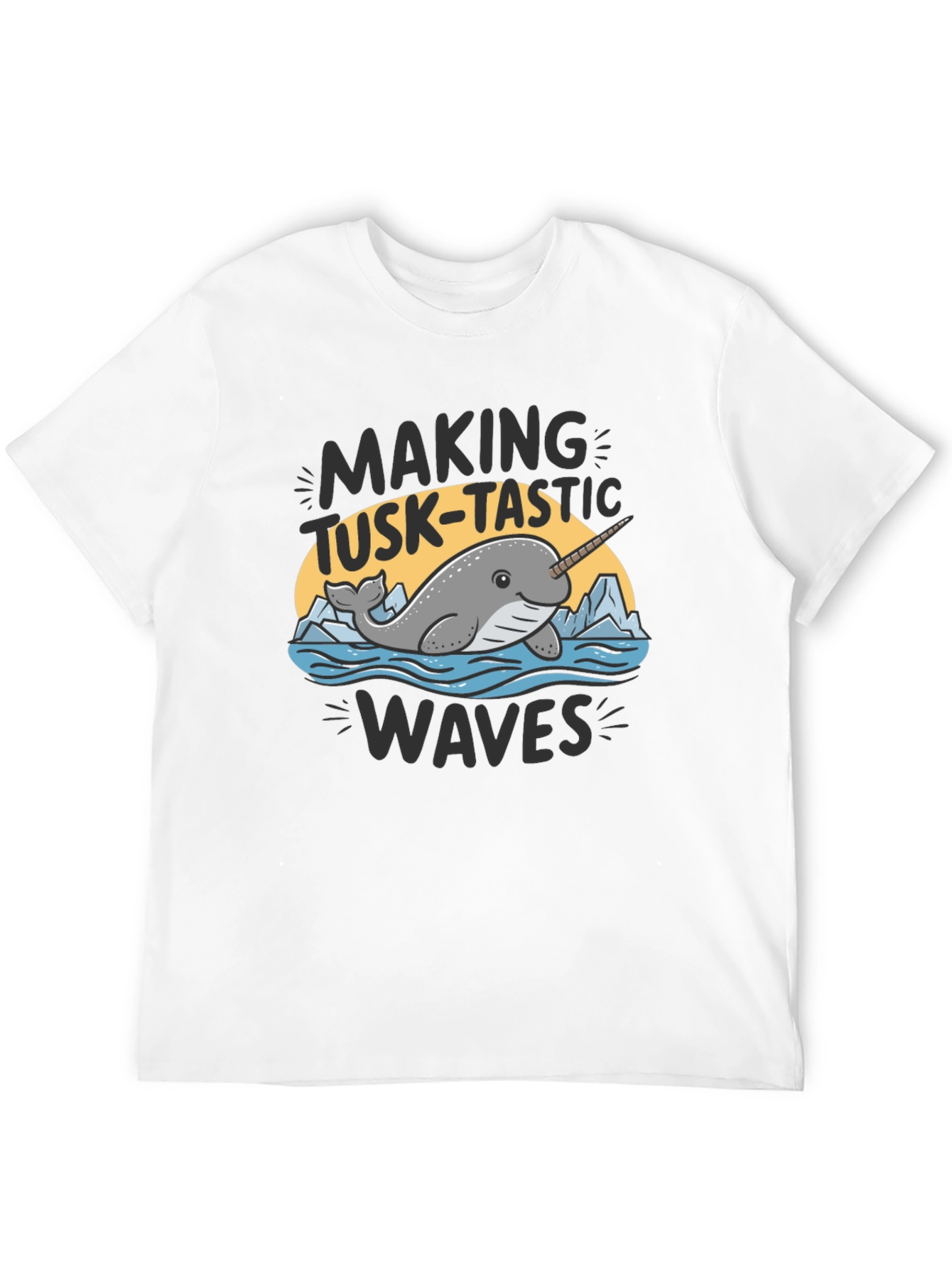 Narwhal Tusk-Tastic Waves Graphic Tee