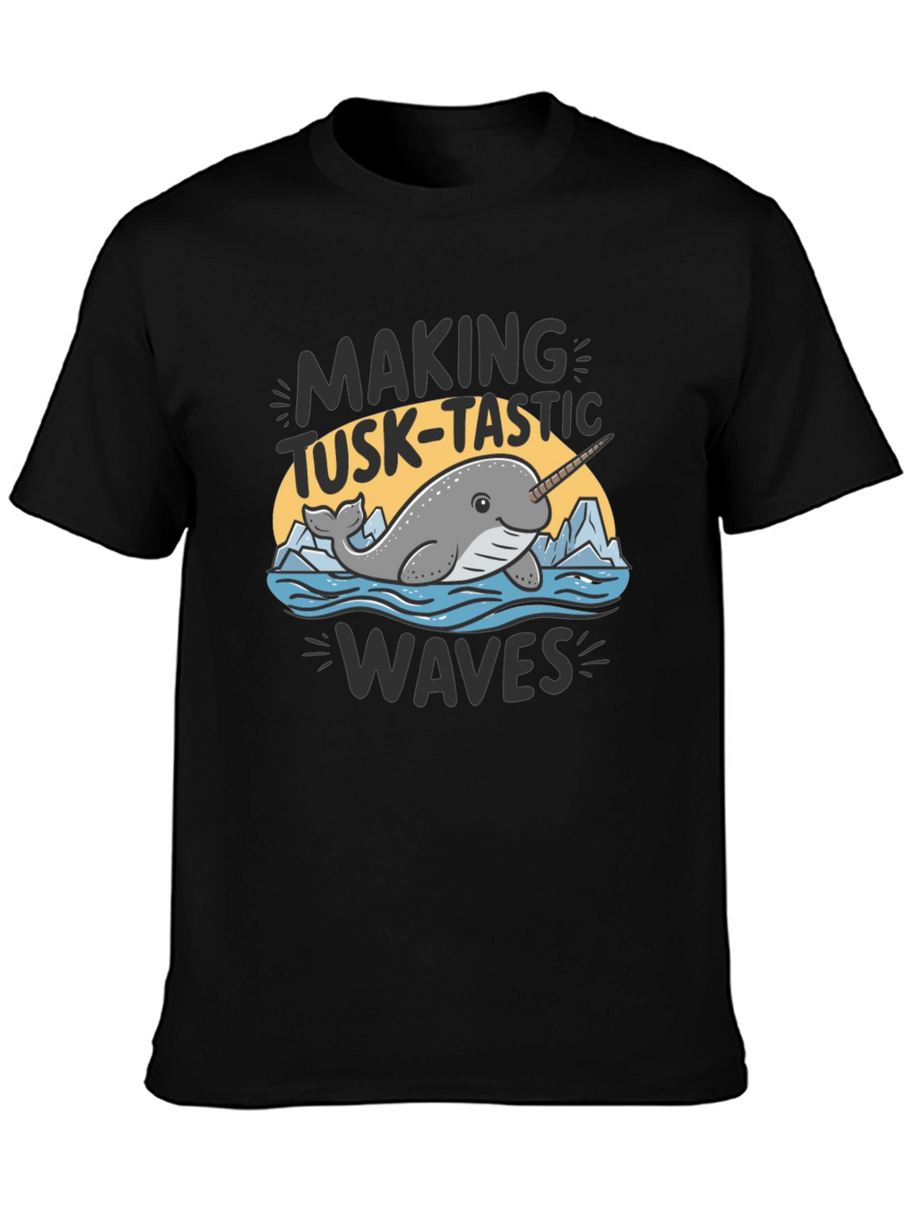 Narwhal Tusk-Tastic Waves Graphic Tee