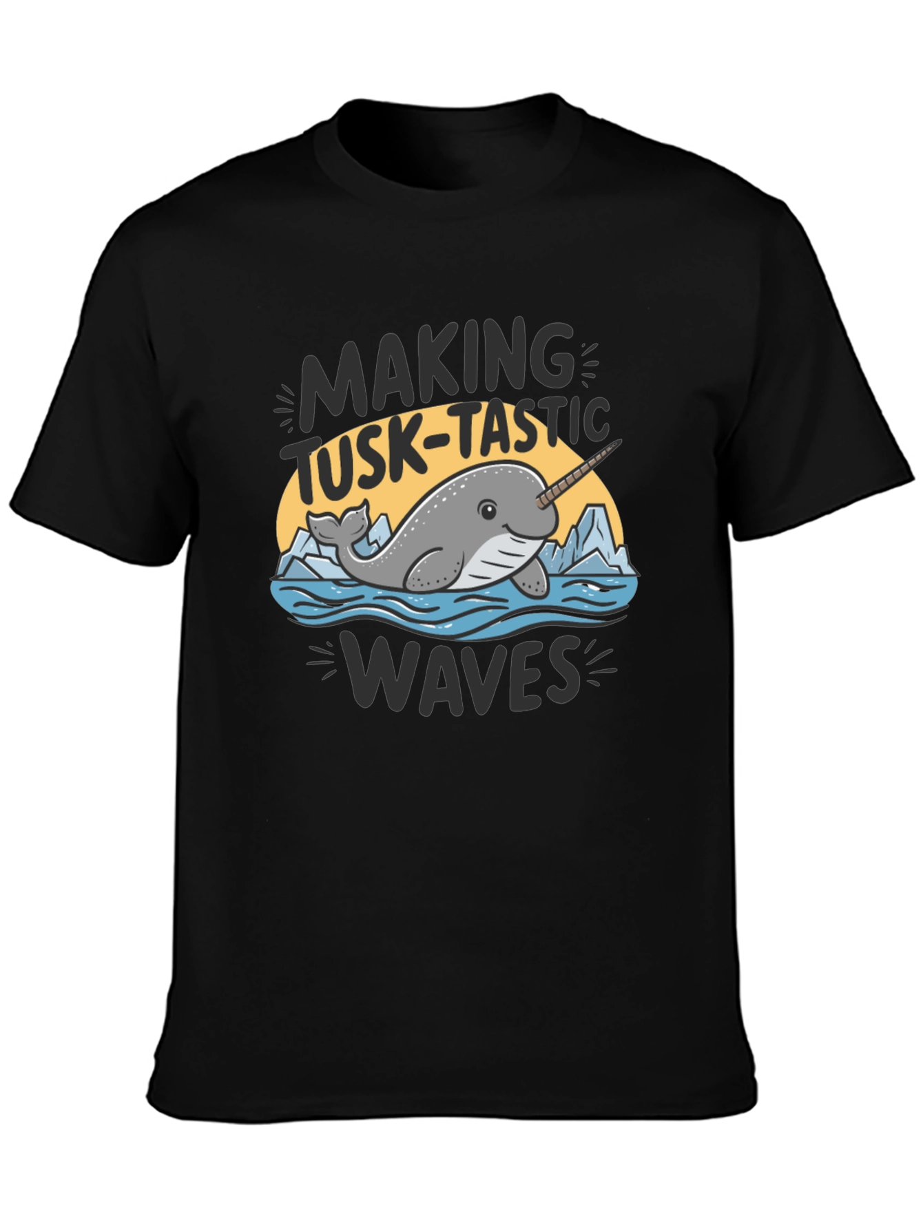 Narwhal Tusk-Tastic Waves Graphic Tee