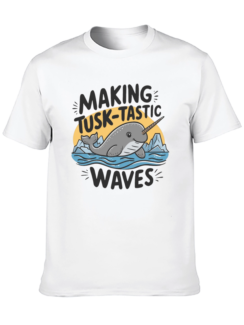 Narwhal Tusk-Tastic Waves Graphic Tee