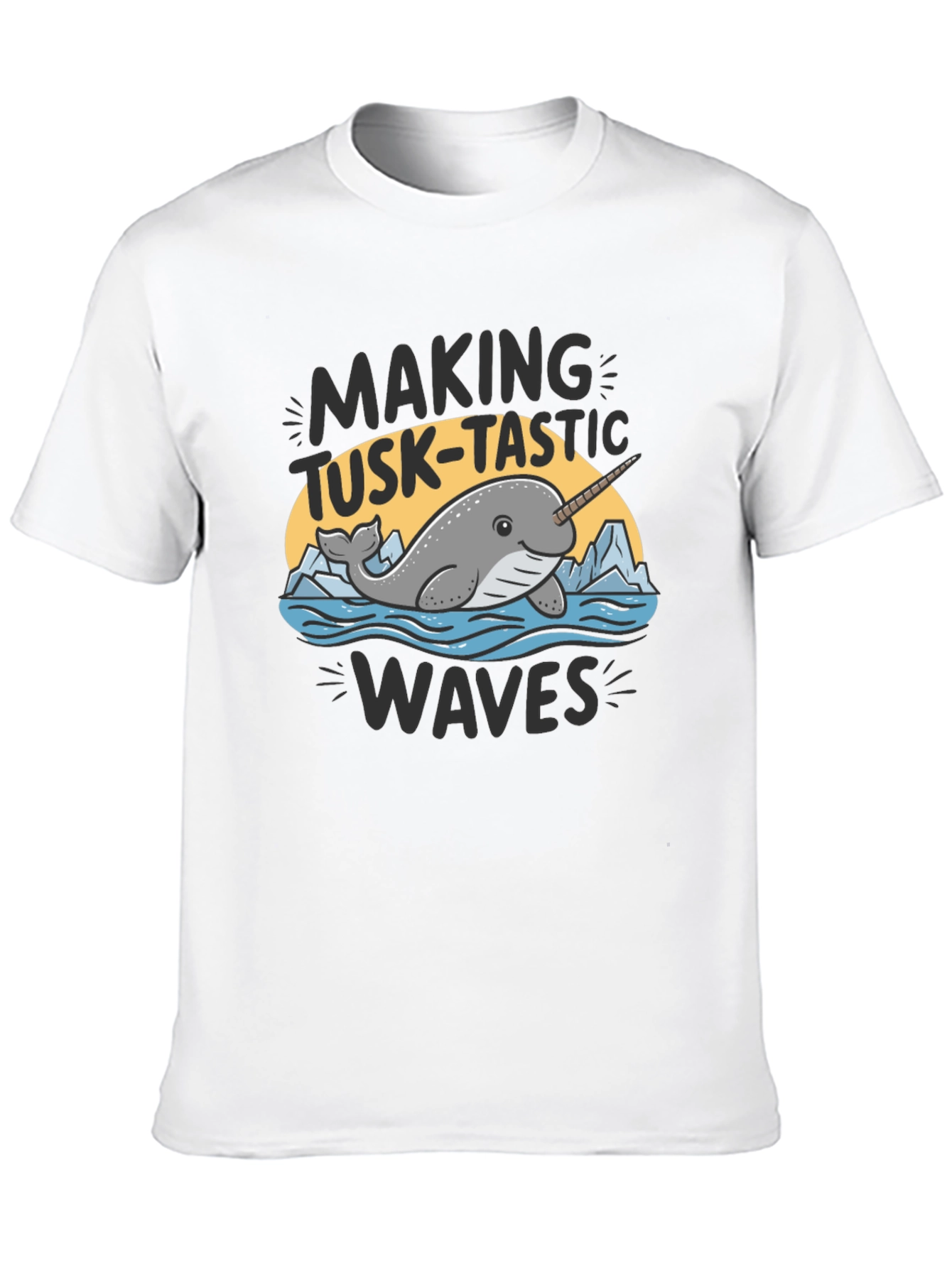 Narwhal Tusk-Tastic Waves Graphic Tee