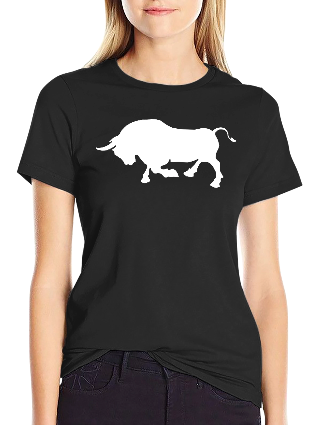 Bull Graphic Tee - Black