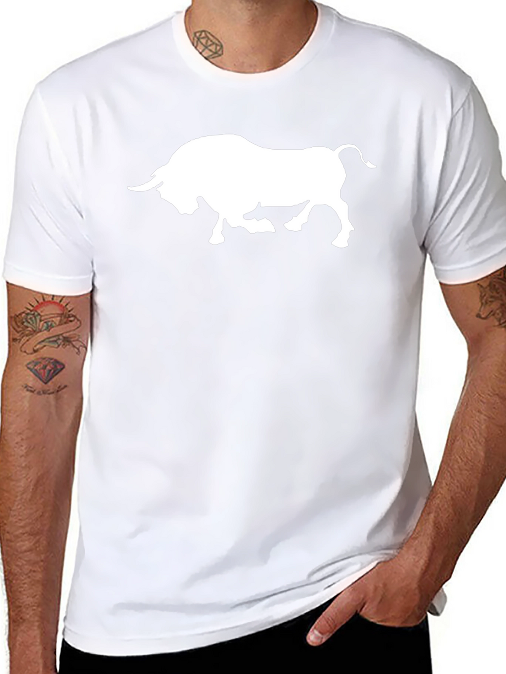Bull Graphic Tee - Black