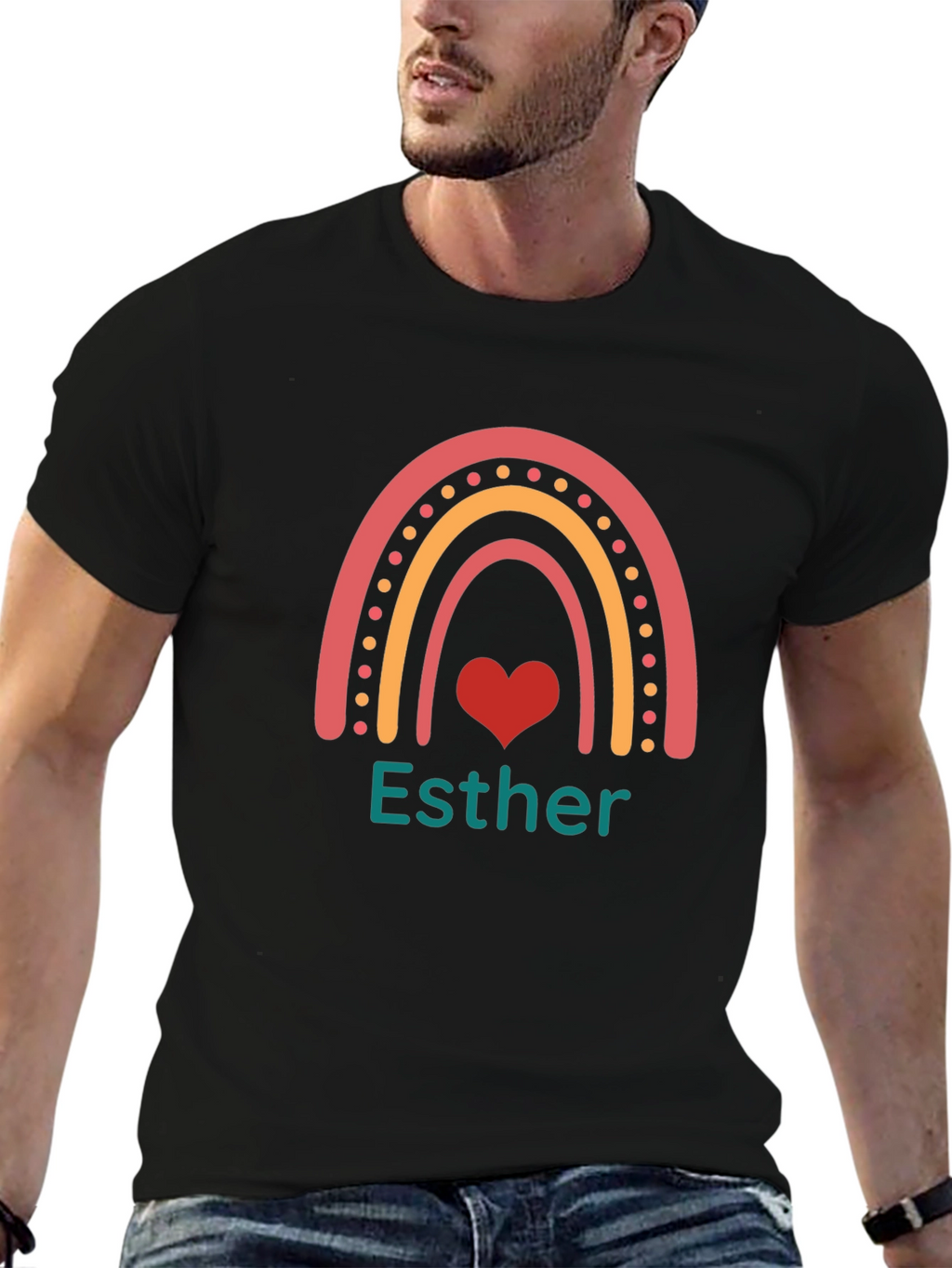 Esther Rainbow Heart T-Shirt