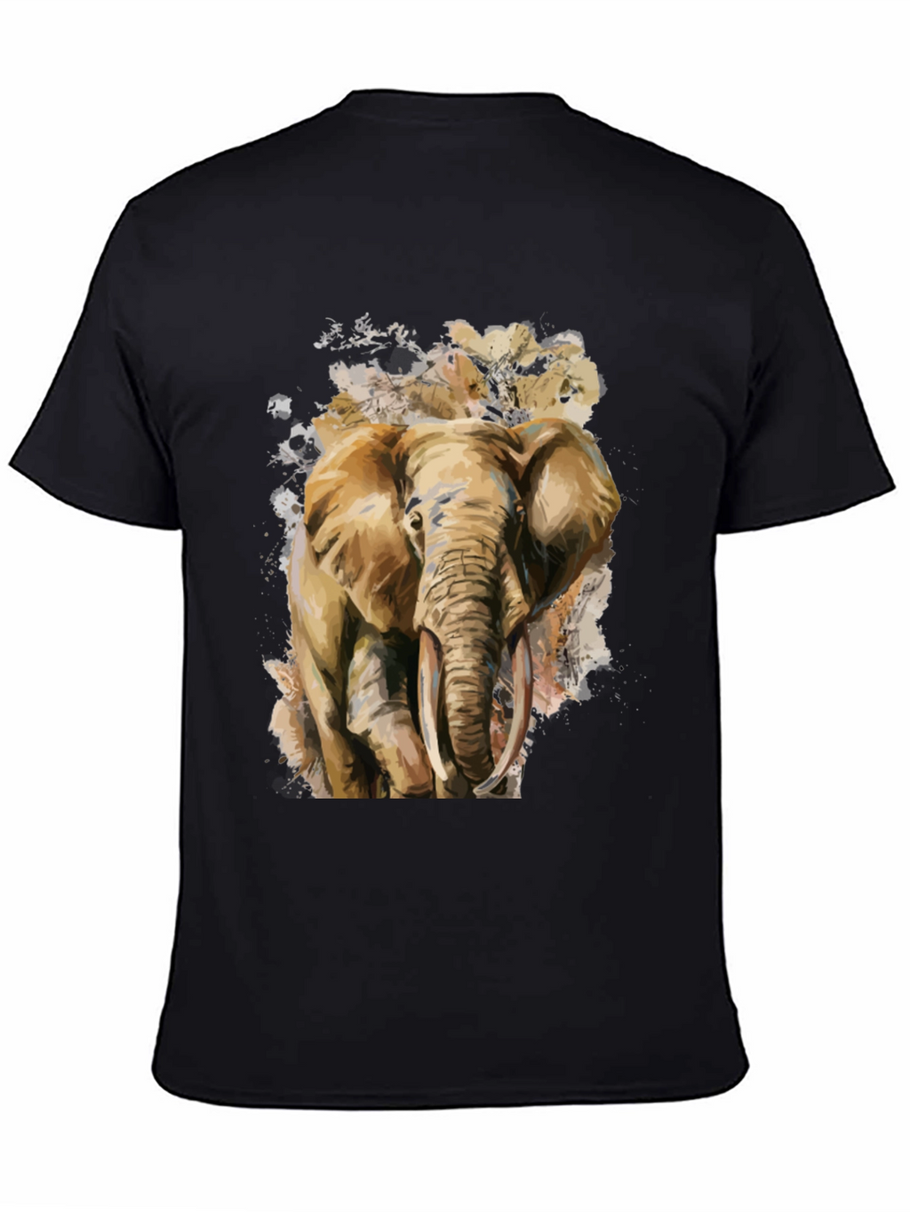 Elephant Graphic Tee - Artistic Mens T-Shirt