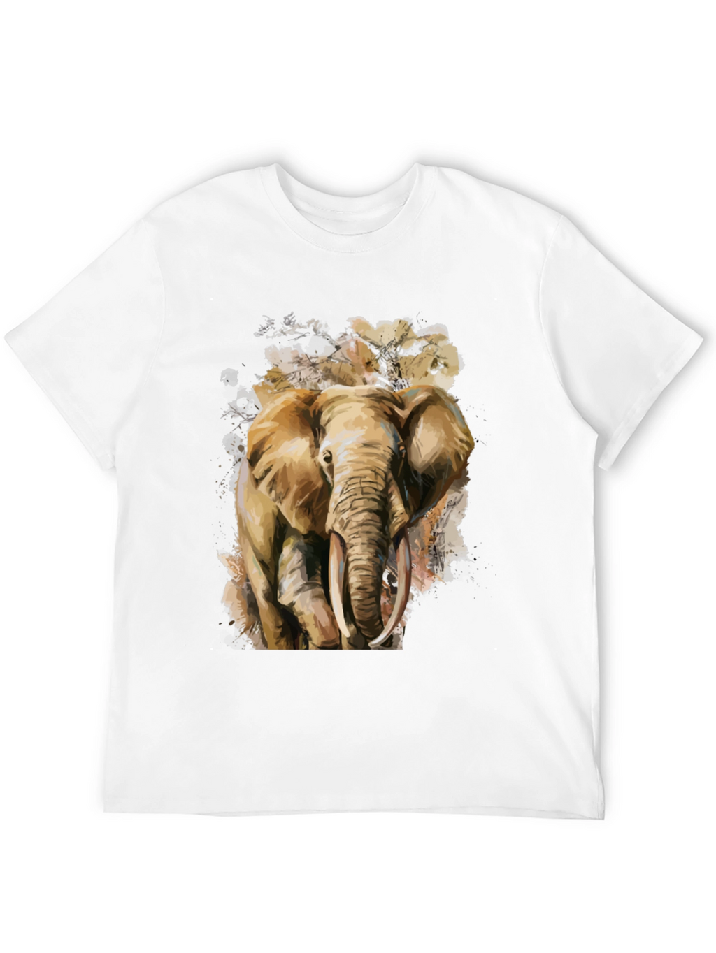 Elephant Graphic Tee - Artistic Mens T-Shirt