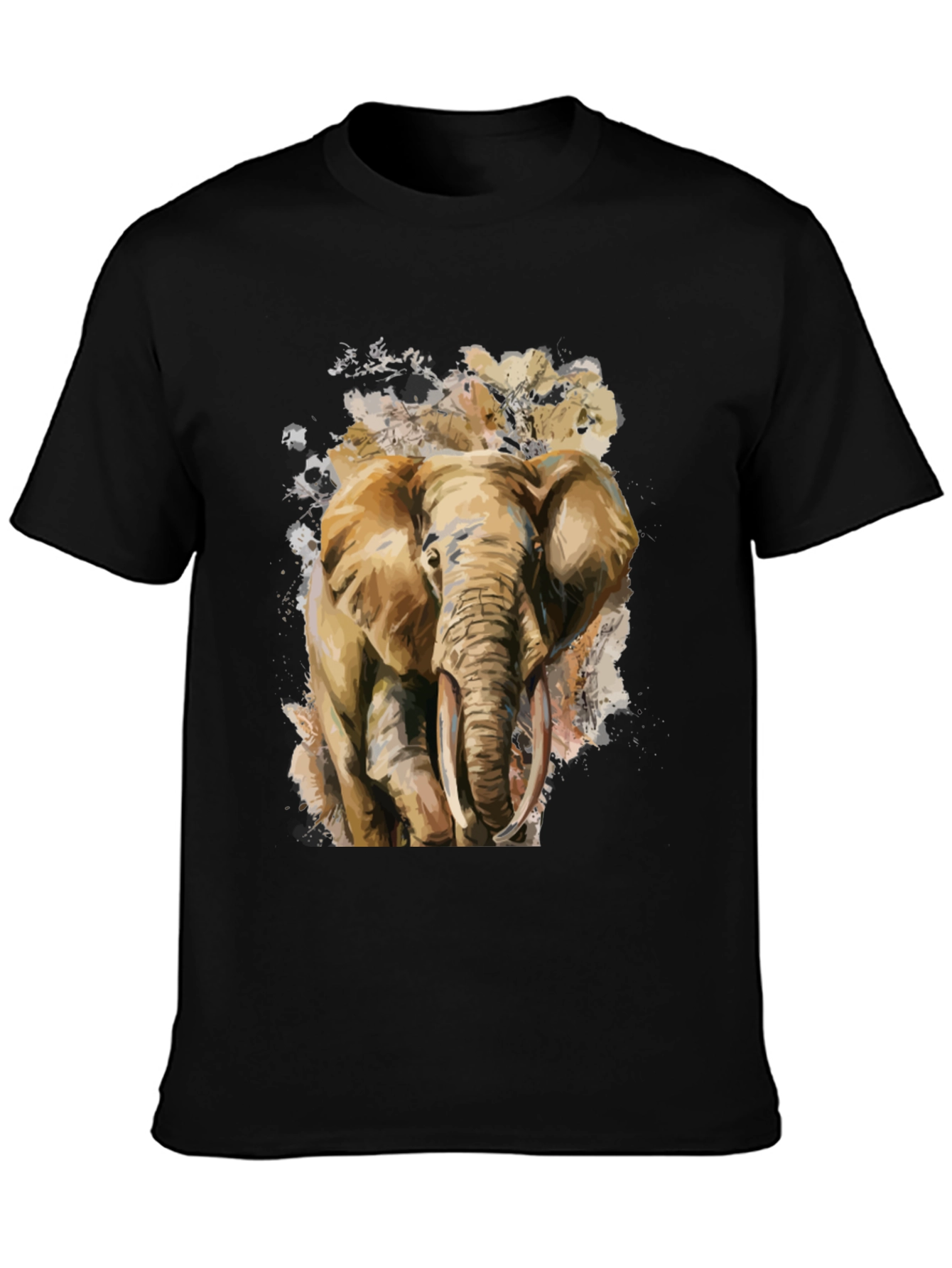 Elephant Graphic Tee - Artistic Mens T-Shirt
