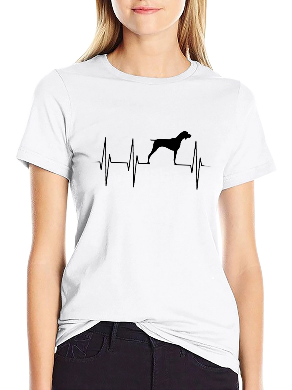 Dog Heartbeat T-Shirt - Black