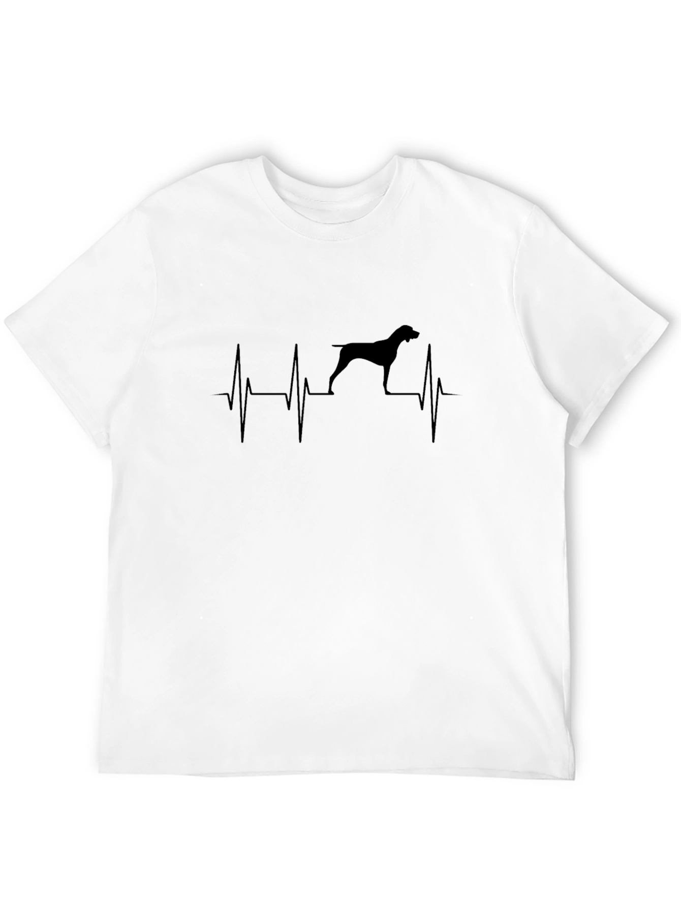 Dog Heartbeat T-Shirt - Black
