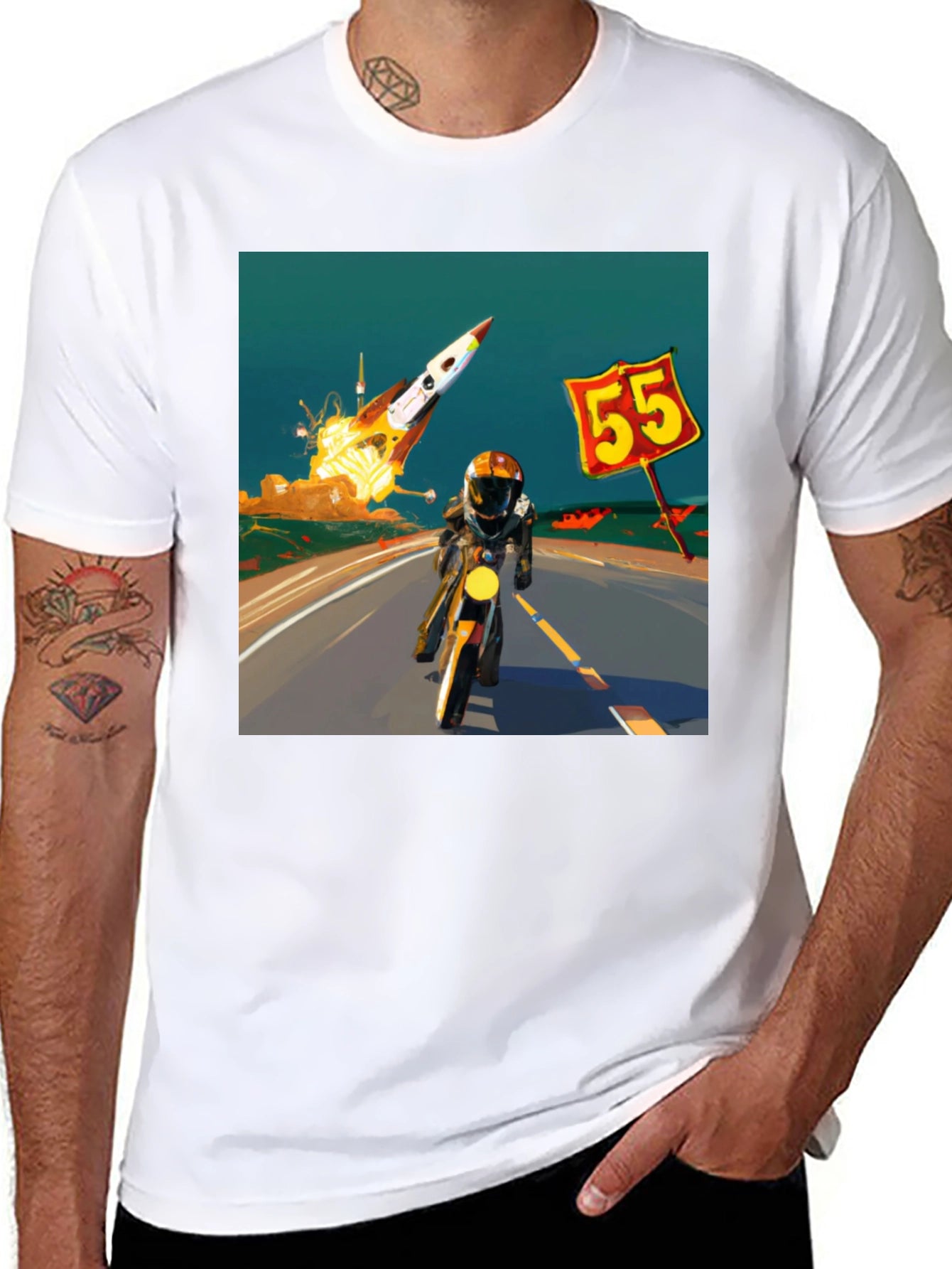 Rocket Road Trip T-Shirt - Cool Graphic Tee
