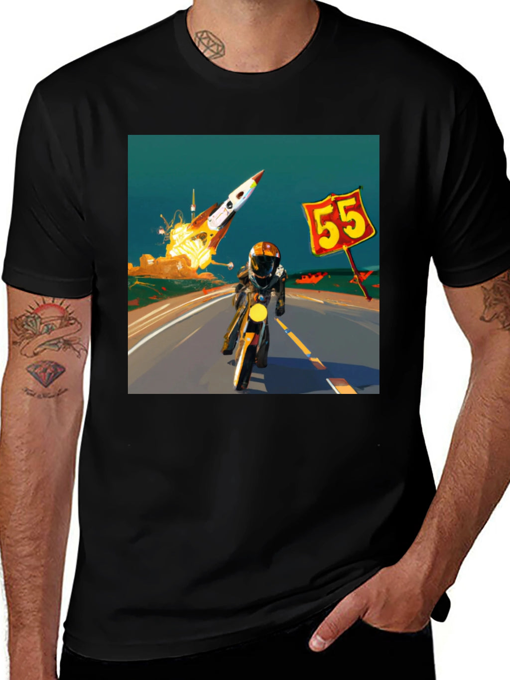 Rocket Road Trip T-Shirt - Cool Graphic Tee