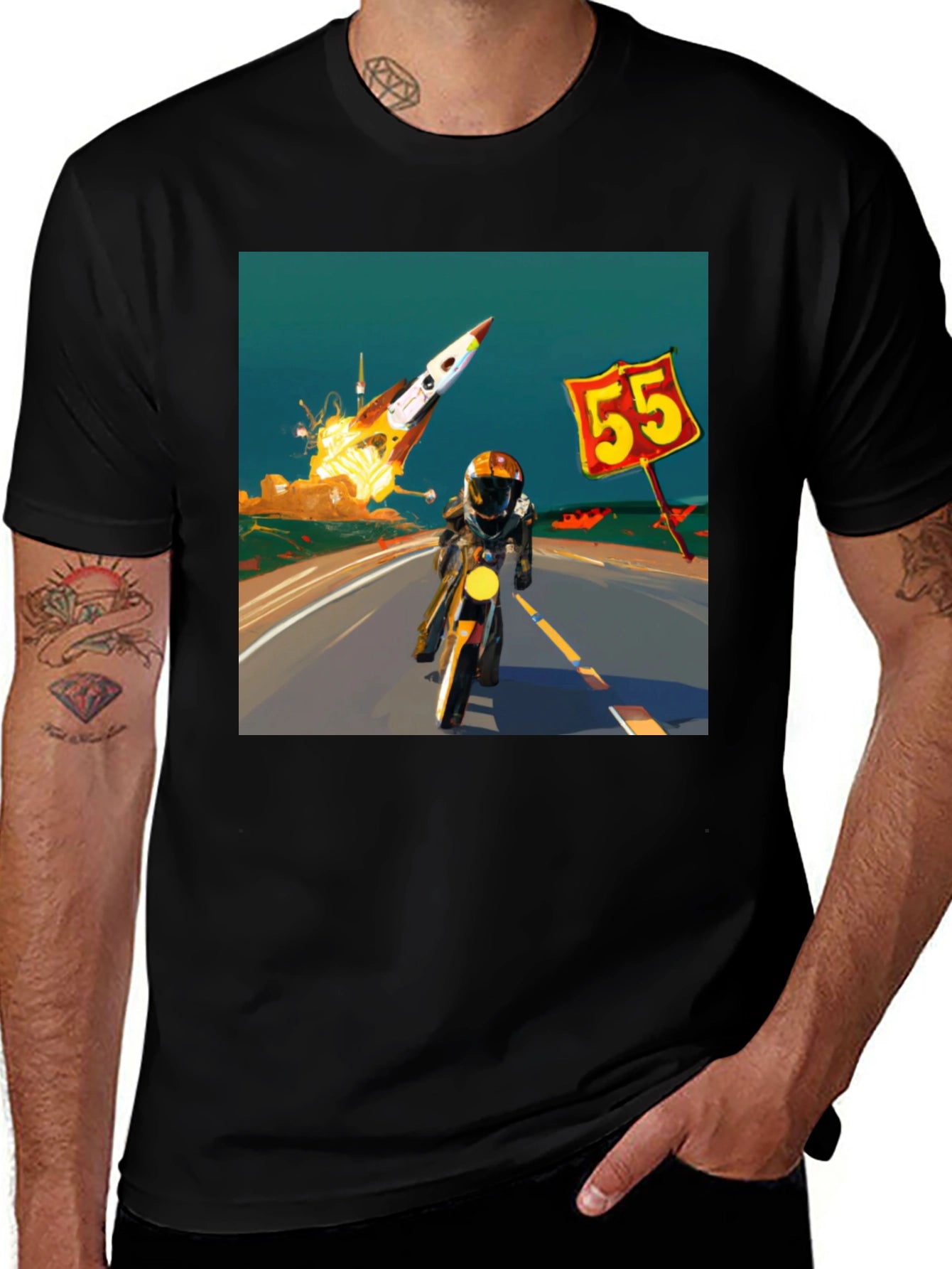Rocket Road Trip T-Shirt - Cool Graphic Tee