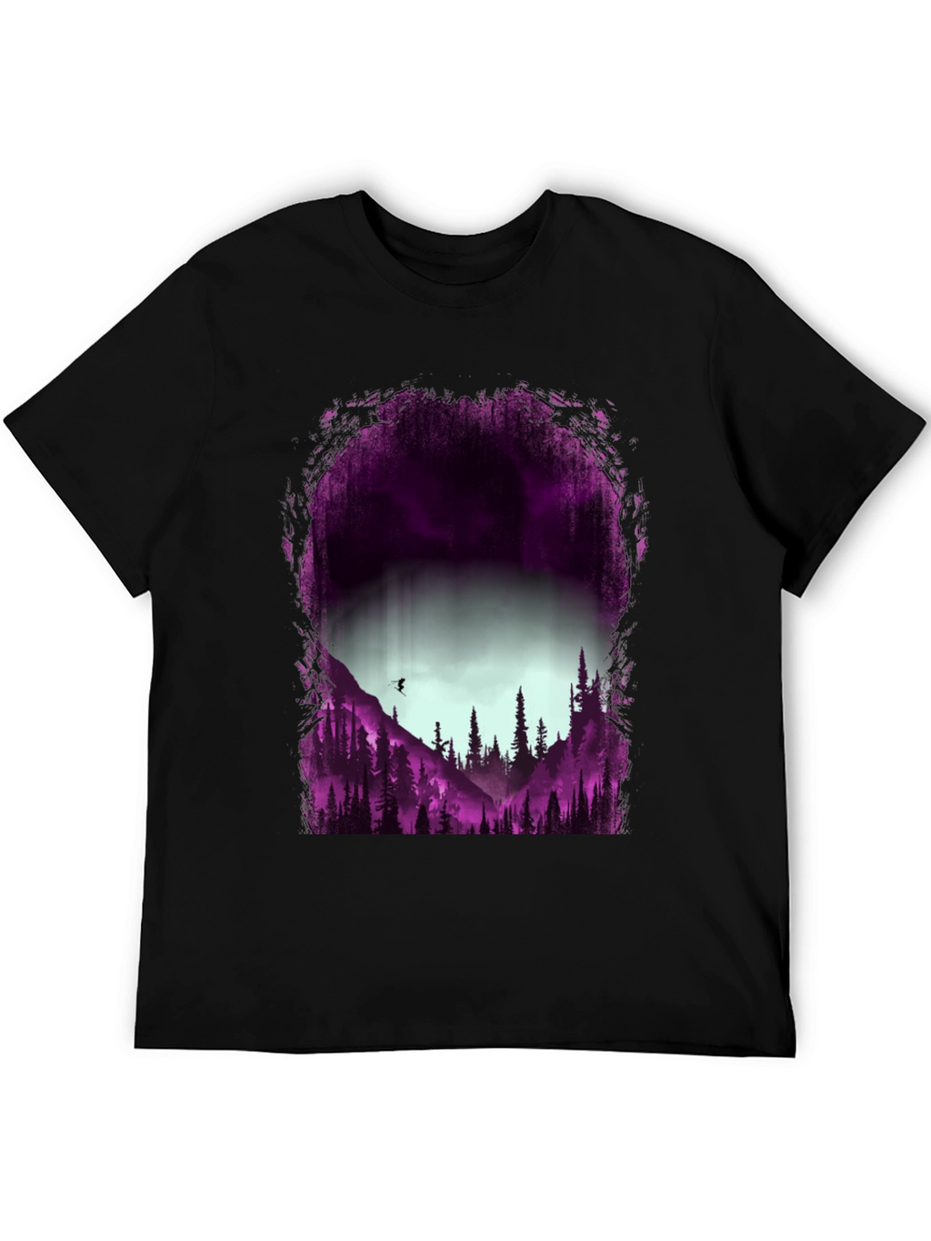 Nature Silhouette Graphic Tee - Mens Black T-Shirt