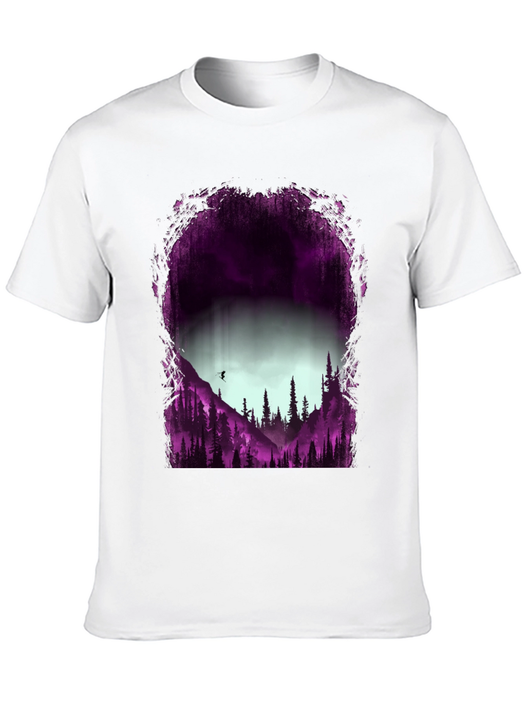 Nature Silhouette Graphic Tee - Mens Black T-Shirt
